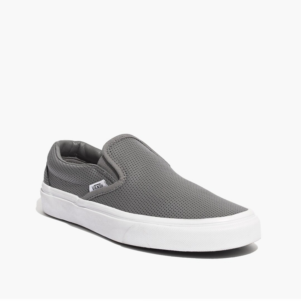 Vans Classic Leather Perforated Slip-On Sneaker